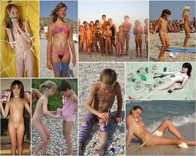 Purenudismus Fotos - Kind wird gemalt Purenudismus Fotos - Kind wird gemalt